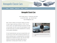 Tablet Screenshot of annapolisclassiccars.com